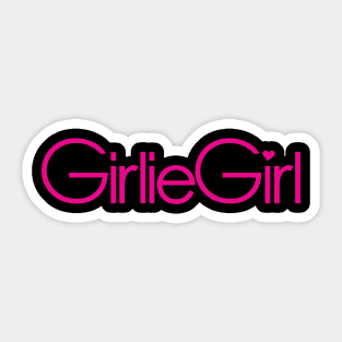 Girly Girl pink print Sticker